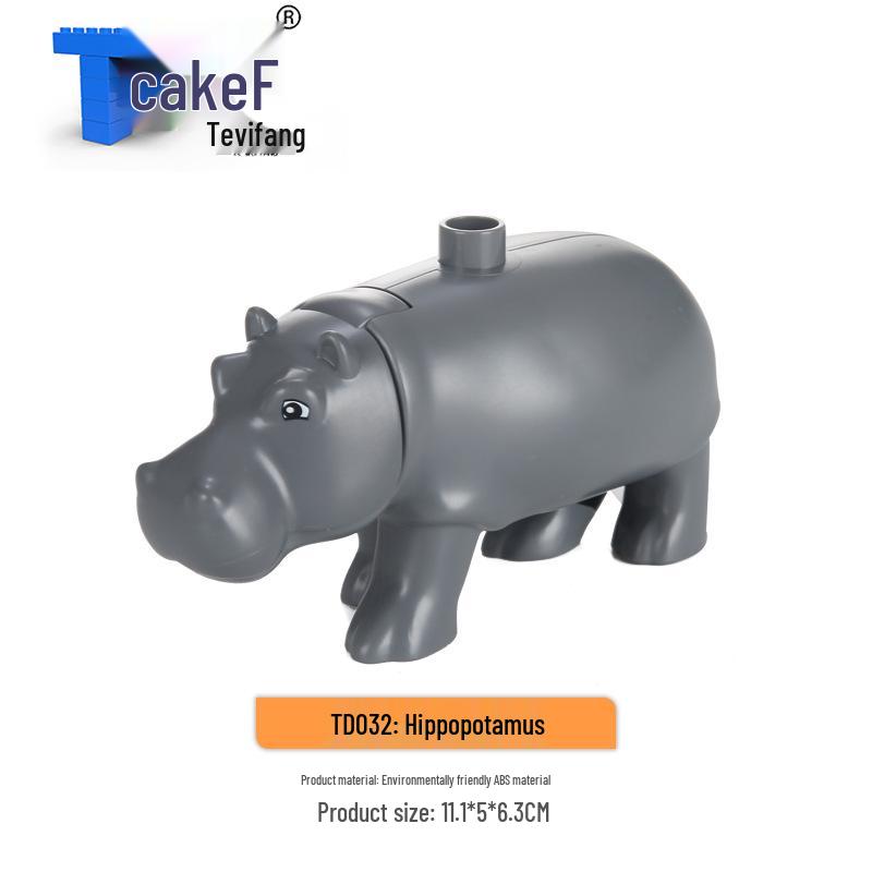 Large Particle Building Blocks: Compatible Prairie Ocean Animal Farm Educational Toys for Kids