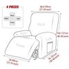 Leaves Jacquard Recliner Sofa Covers Water Repellent  Armchair Protector Cover Elastic Single Lounge Sofa Slipcovers