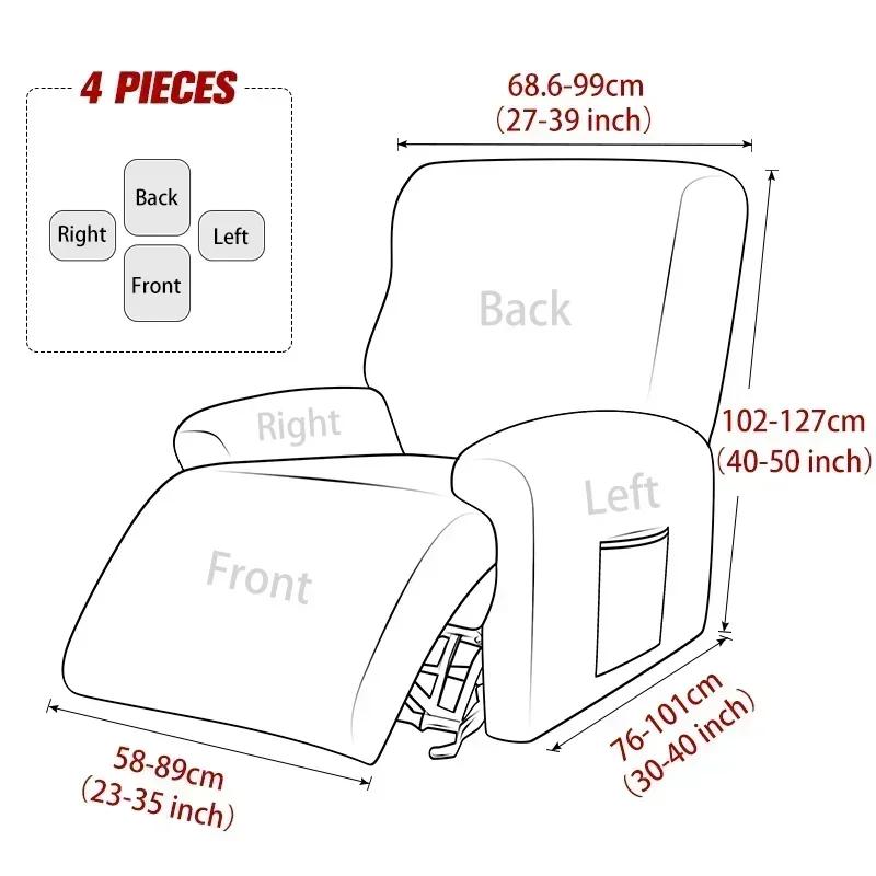 Leaves Jacquard Recliner Sofa Covers Water Repellent  Armchair Protector Cover Elastic Single Lounge Sofa Slipcovers
