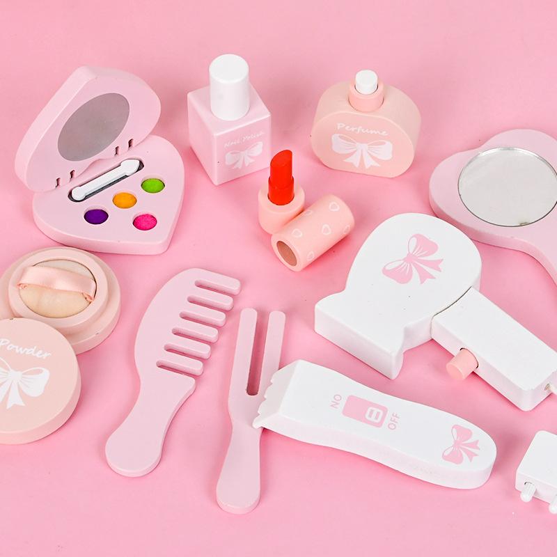 BABIBO Wooden Simulation Princess Love Dresser/Hairdressing Make-Up Jewellery Play House Girl Set of Toys Birthday Gift