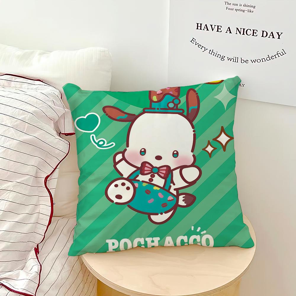 Cute Cartoon Funny Art K-Kuromi P-Pochacco Soft Pillowcase For Hogar Sofa Living Room Home Bedside Decor Pillowcovers Gift Sro