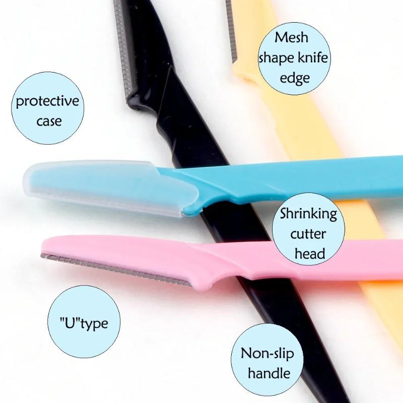 5/10/20pcsConvenient Novice Eyebrow Trimmer,with Handle,protective Case included,Shavers,hair Removal Knives,female Makeup Tools