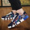 Summer Autumn Men Shoes Fashion Graffiti Men'S Sneaker Lightweight Mens Casual Shoes Low Top Breathable Black Male Canvas Shoes