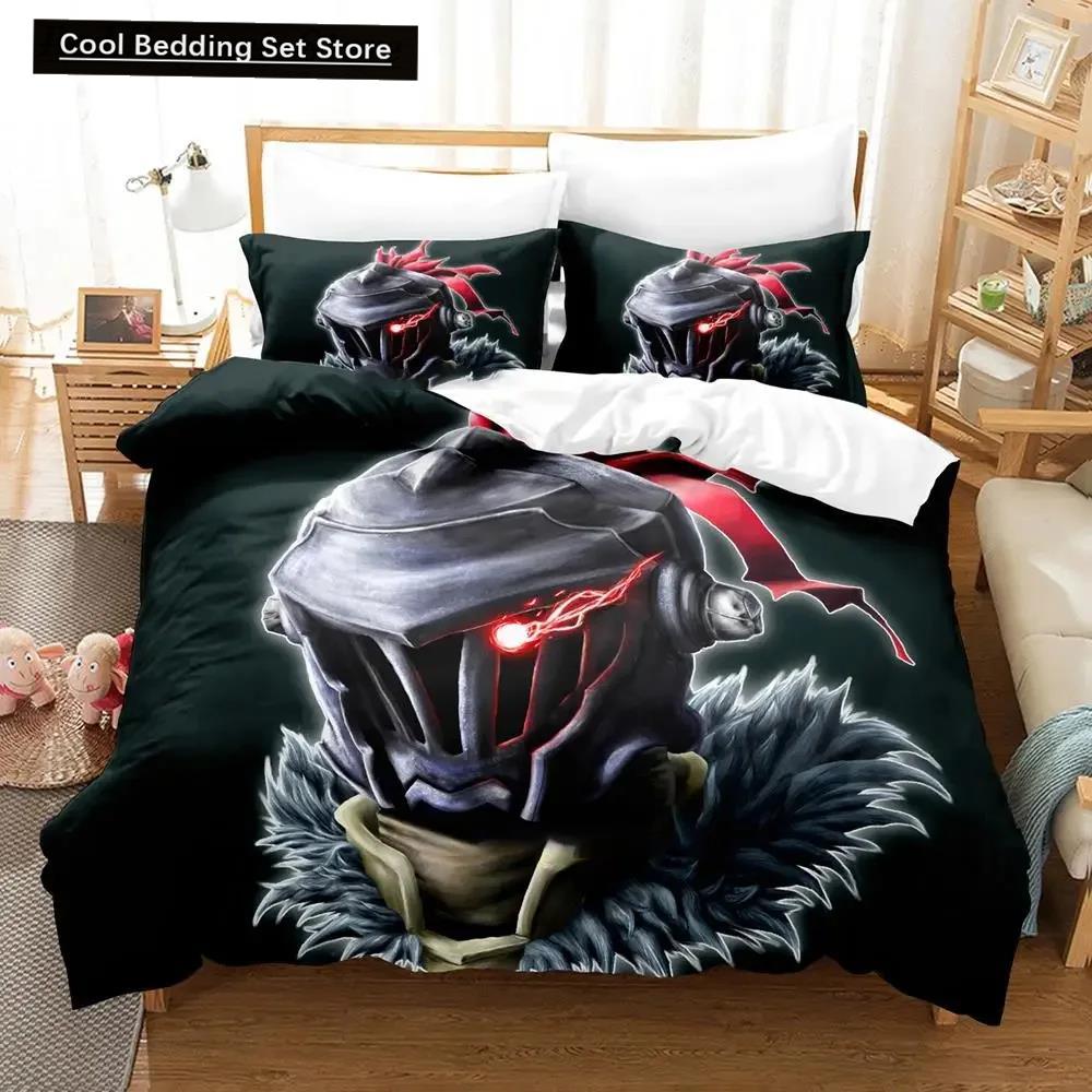 3D Anime Goblin Slayer Bedding Set Duvet Cover Bed Set Quilt Cover Pillowcase Comforter King Queen Size Boys Adult Bedding Set