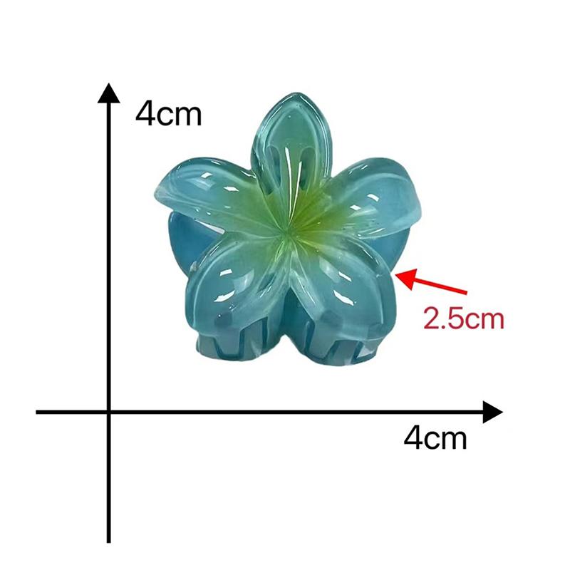 3Pcs Colorful Gradient Color Flower Hair Claws Sweet Barrettes  Shark Clip For Women Girls Beach Hair Accessories Gifts