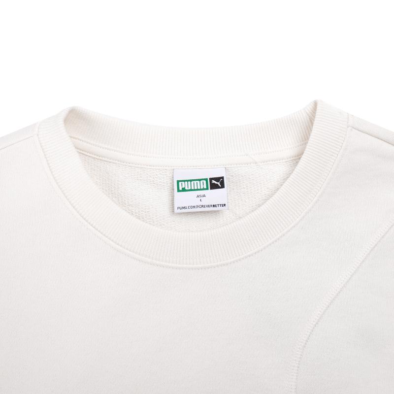 Puma Sweatshirts Men's White Crew Neck Moderate Regular 539908-93