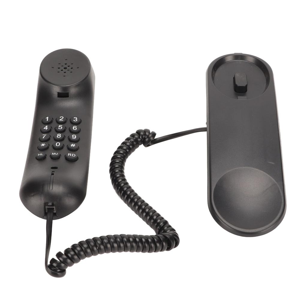Wall Telephone Multifunction Big Buttons Redial Mute Function Corded Wall Phone for Home Office Hotel