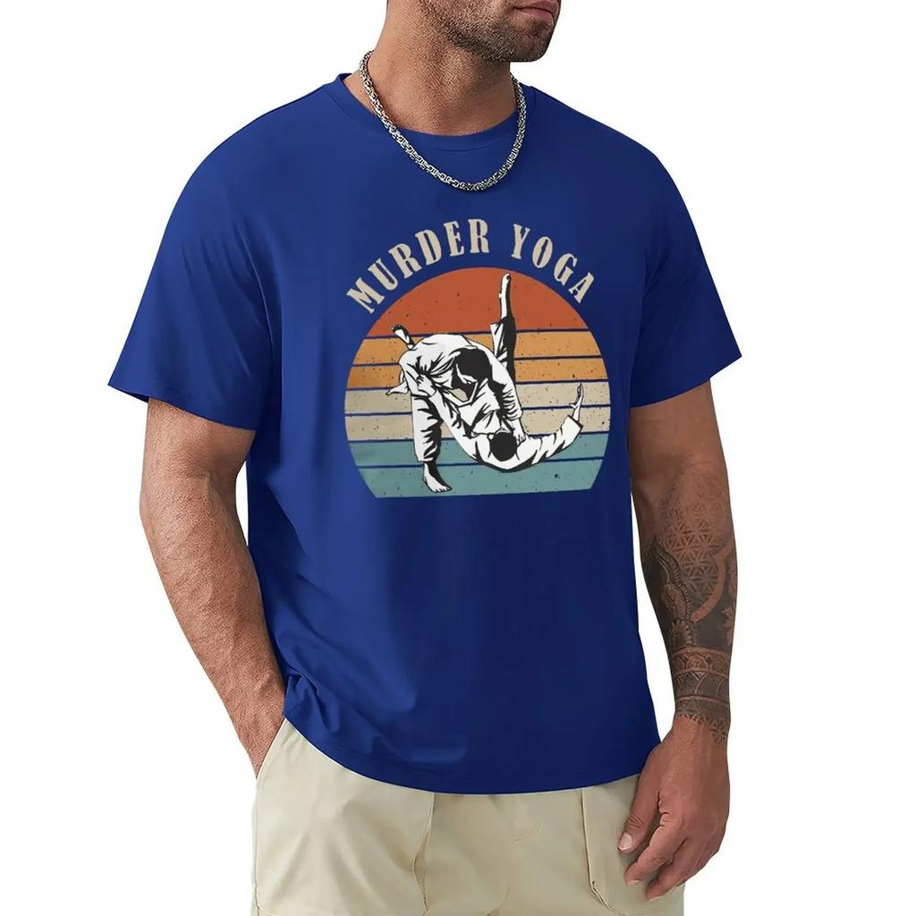 Murder Yoga Vintage Jiu Jitsu T Shirt Martial Arts Brazilian Cotton Clothing Humor Short Sleeve Tees Arrival T-Shirts