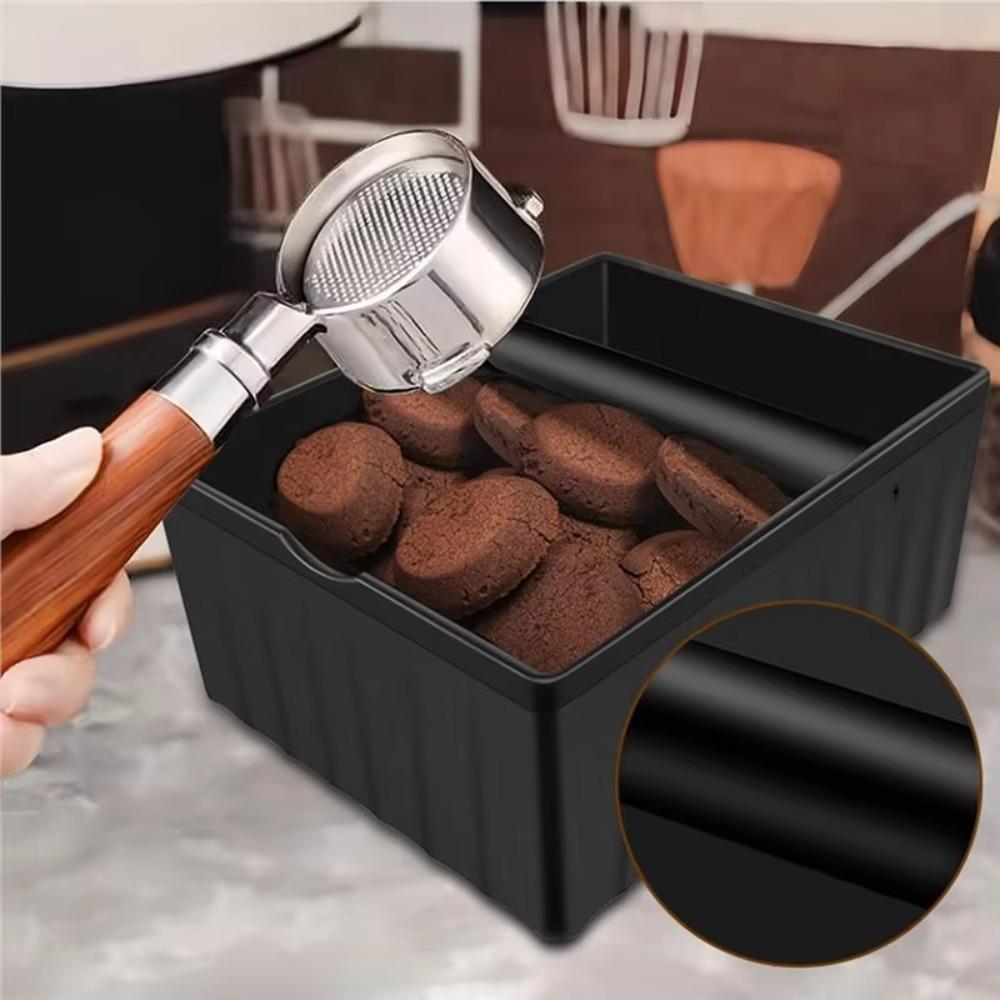 With Tapping Rod Coffee Grounds Tapping Box Rectangular Espresso Grounds Container  Baristas