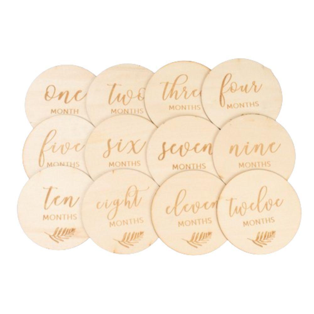12/14Pcs Single/Double Sided Milestone Discs Baby Growth Announcement Cards  Newborn