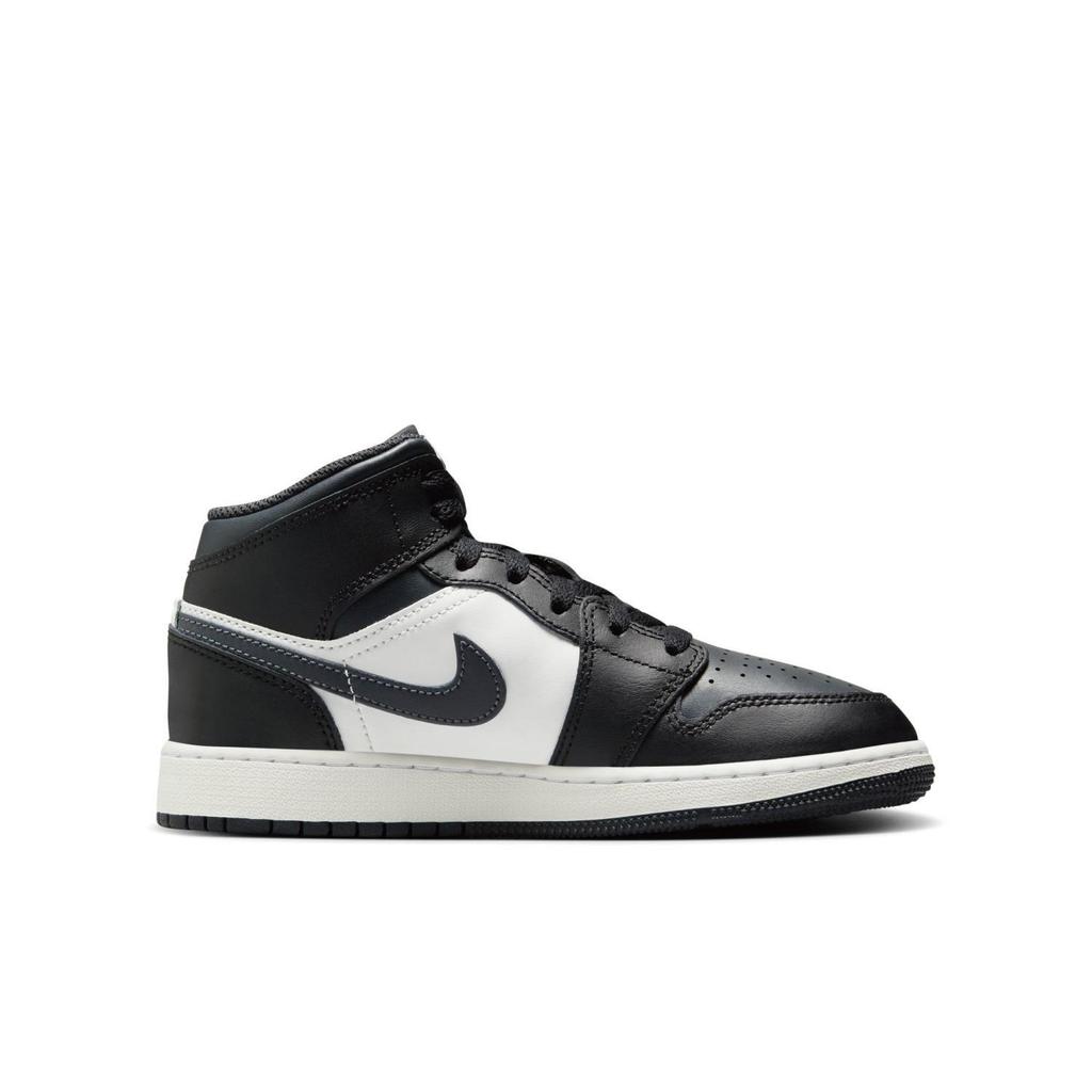 DQ8423-010 NIKE AIR JORDAN 1 MID GS BLACK OFF NOIR-SUMMIT WHITE (Men's)