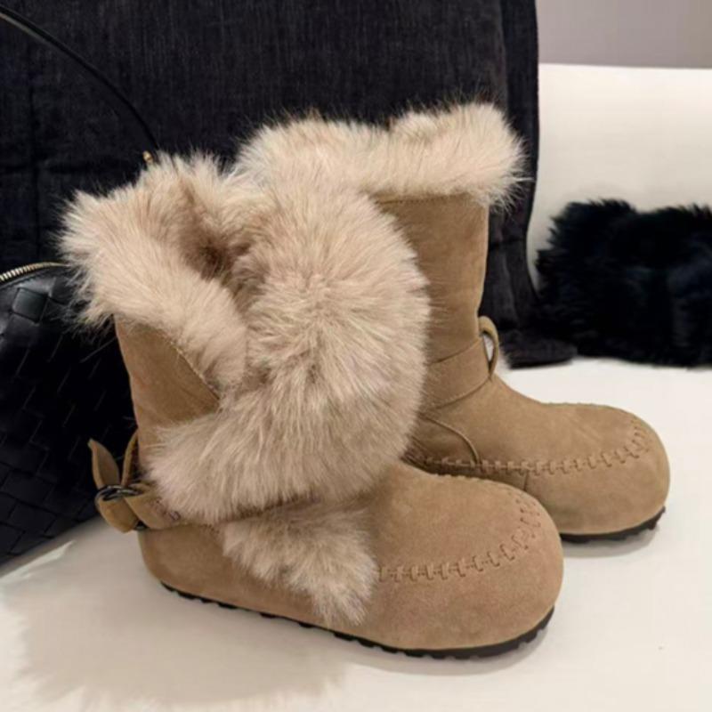 

Two-wear Platform Snow Boots Women s 2025 Winter New Inner Heightened Velvet Thermal Wool Cotton Shoes 40 хакі