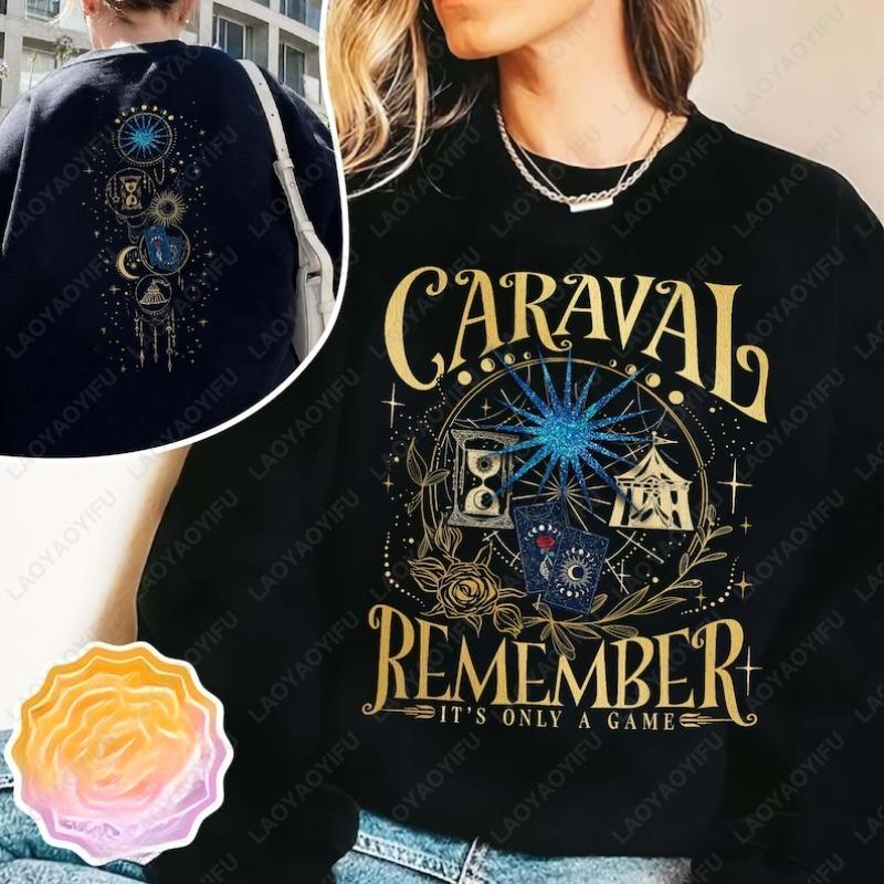 Caraval Помни, это всего лишь игра Графические пуловеры Легендарная команда Booktok Толстовки с капюшоном Стефани Гарбер Романтическое фэнтези Свитшот XL