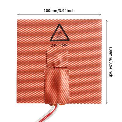 3D Printer Accessoire Siliconen Verwarmingsmat 24V 60W Verwarmingsmat 100x100mm Verwarmd Bed met Thermistor