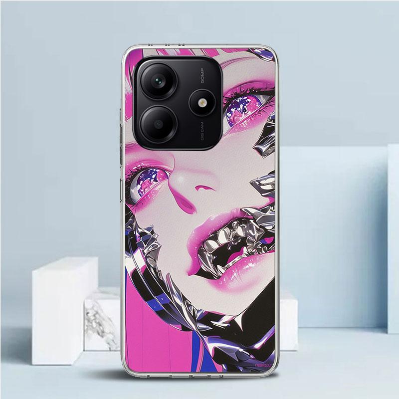 Girl Art Punk Soft Cover for Xiaomi Redmi Note 15 14 13 12 Pro Plus Phone Case 14S 11S 11T 11E 10S 10 4G Pattern Shell Redmi Not