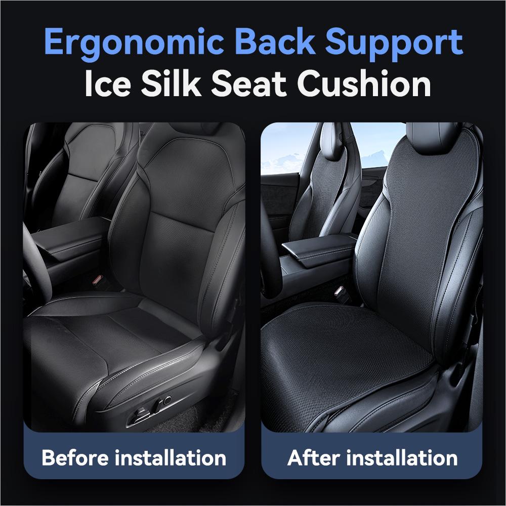 YZ Car Seat Mats Breathable All Season Back Seat Pad Protector Covers Ice Silk Cushion For Tesla Model Y YL 3 Juniper 2026