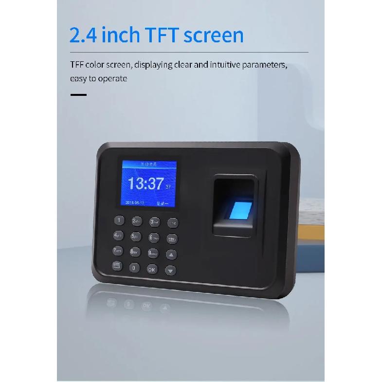 Biometric Fingerprint Attendance Machine Electric Time Clock USB Recorder with Offline Staff Data Management System
