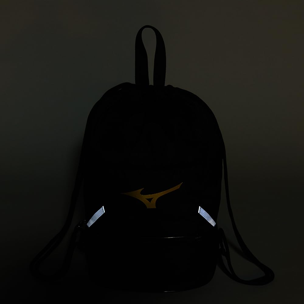 MIZUNO Swimming Pool 10 Black x for Competitive and School Use Bag, Liters, Junior, Reflective, N3JDB001, Gold, Swimming, School,