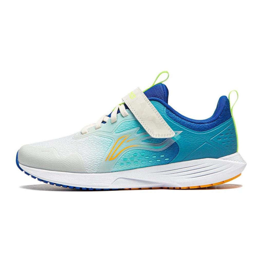 Li Ning Kids Versatile Non-Slip Shock Absorbing Low-Top Running Shoes Kids running shoes White Green YKFU070-1