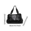 Womens PU Leather Shoulder Bag Large Capacity Messenger Bag Casual Top Handlebag for Travel
