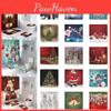 Beautiful 4pcs Christmas Shower Curtain And Toilet Cushion Set For Holiday Home Decoration