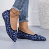 2024 Hot Selling Versatile and Comfortable Leopard Print Women's Ballet Flats One-Foot Pointed Toe Comfortable Non-Slip Casual