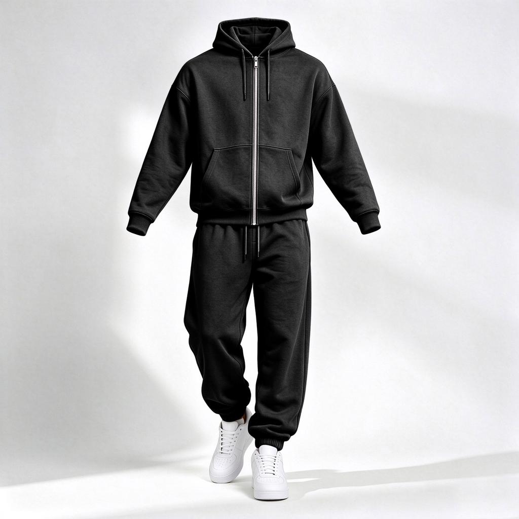 Unisex Hoodie Sweatshirt and Jogger Pants Two-Piece Set
