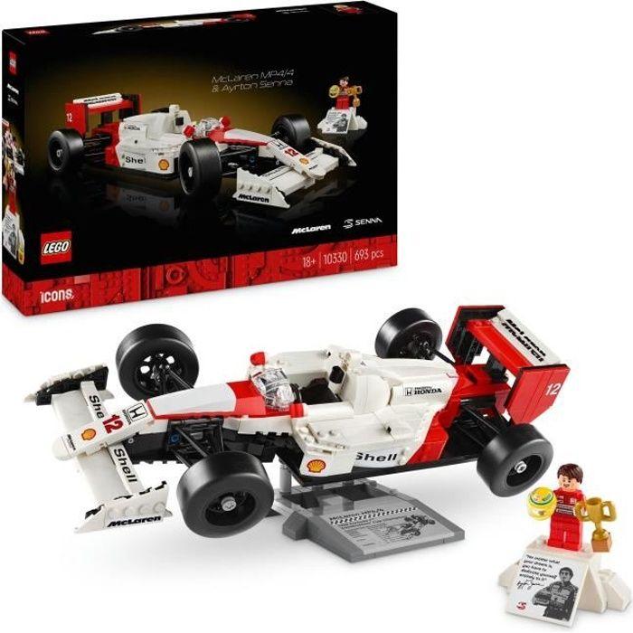LEGO Icons 10330 McLaren MP4/4 and Ayrton Senna, Model Car Set for Adults nero