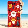 1Pc Christmas Holiday Elements Beach Towel, Quick Dry, Multi-Use for Beach Pool Gym Yoga Home Travel, Christmas, Halloween, Xmas Gift S265