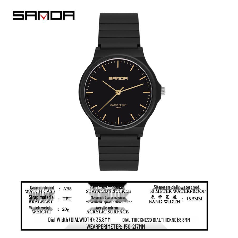Sanda Trendy Student Watch: Simple, Casual, Versatile, Fresh Style