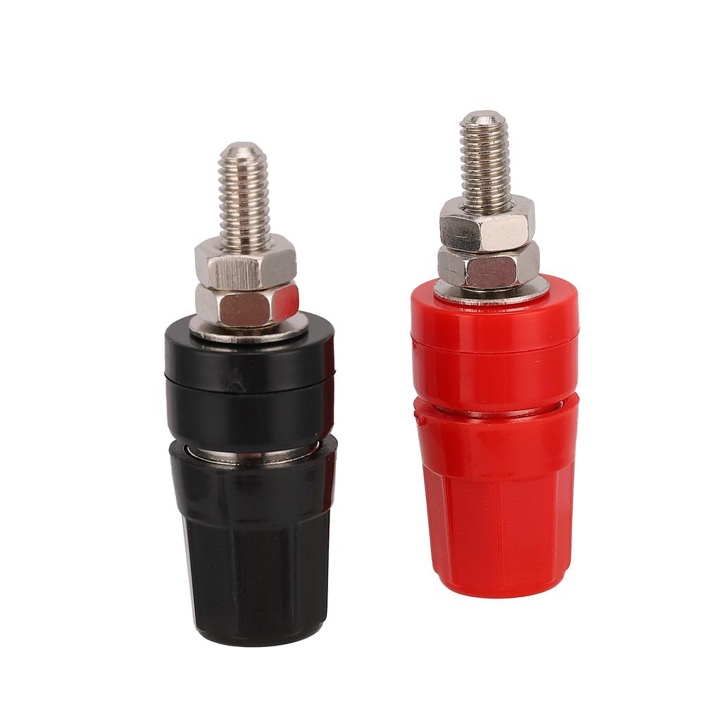 10PCS U50 4mm Copper Terminal Red Black Speaker Connector Amplifier Terminal Audio Hex Terminal