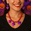Beaded Halloween Jewelry Sets Acrylic Choker Necklace Earring Set Beach Vacation Accessories
