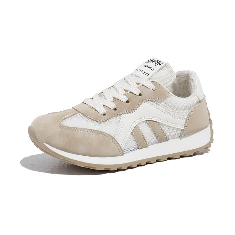 Ins Koreanische neue Damen 2025 Sommer Lauf atmungsaktive Sneaker Outdoor dicker Boden erhöhend Freizeitschuhe