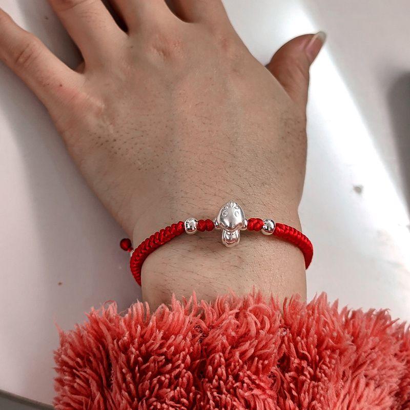 

Браслет из стерлингового серебра 999 пробы Год Змеи по Зодиаку на красном шнурке, для девочки, на ногу, серебряная змея, животное года, счастливая бусина, ремешок для ношения, детский подарок Default