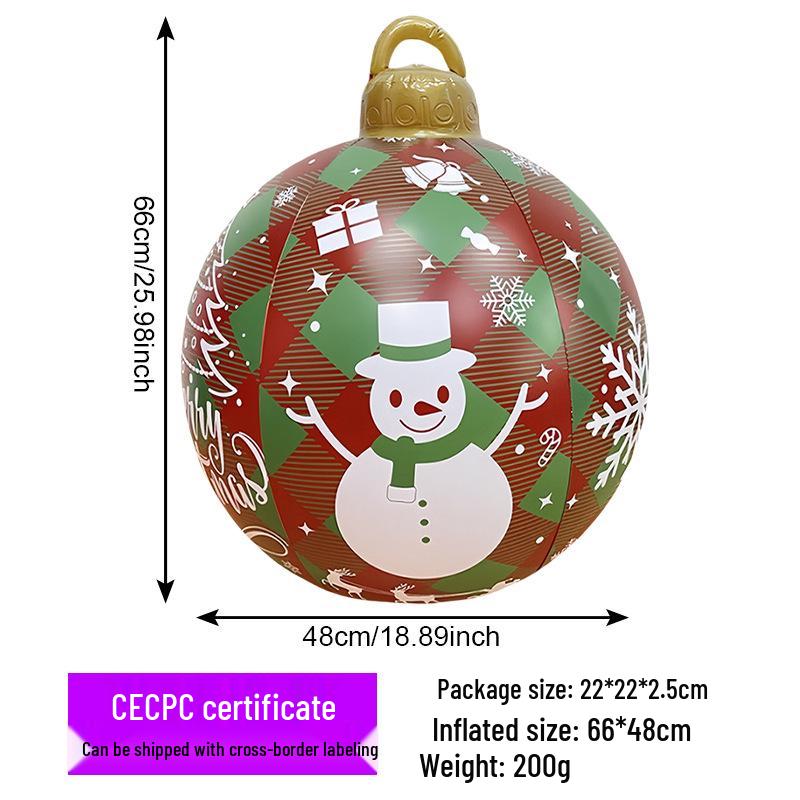 New Inflatable Christmas Ball for Outdoor Courtyard Decor and Party Decorations
