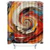 Vibrant Abstract Swirl Waterproof Shower Curtain - Colorful Art Design for Bathroom Decor, Perfect for a Unique Look