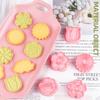 8pcs Flower Biscuit Mold Chrysanthemum Plum Blossom Cartoon Cake Sugar Flipping 3D Cookie Cake Baking Tools Party Supply