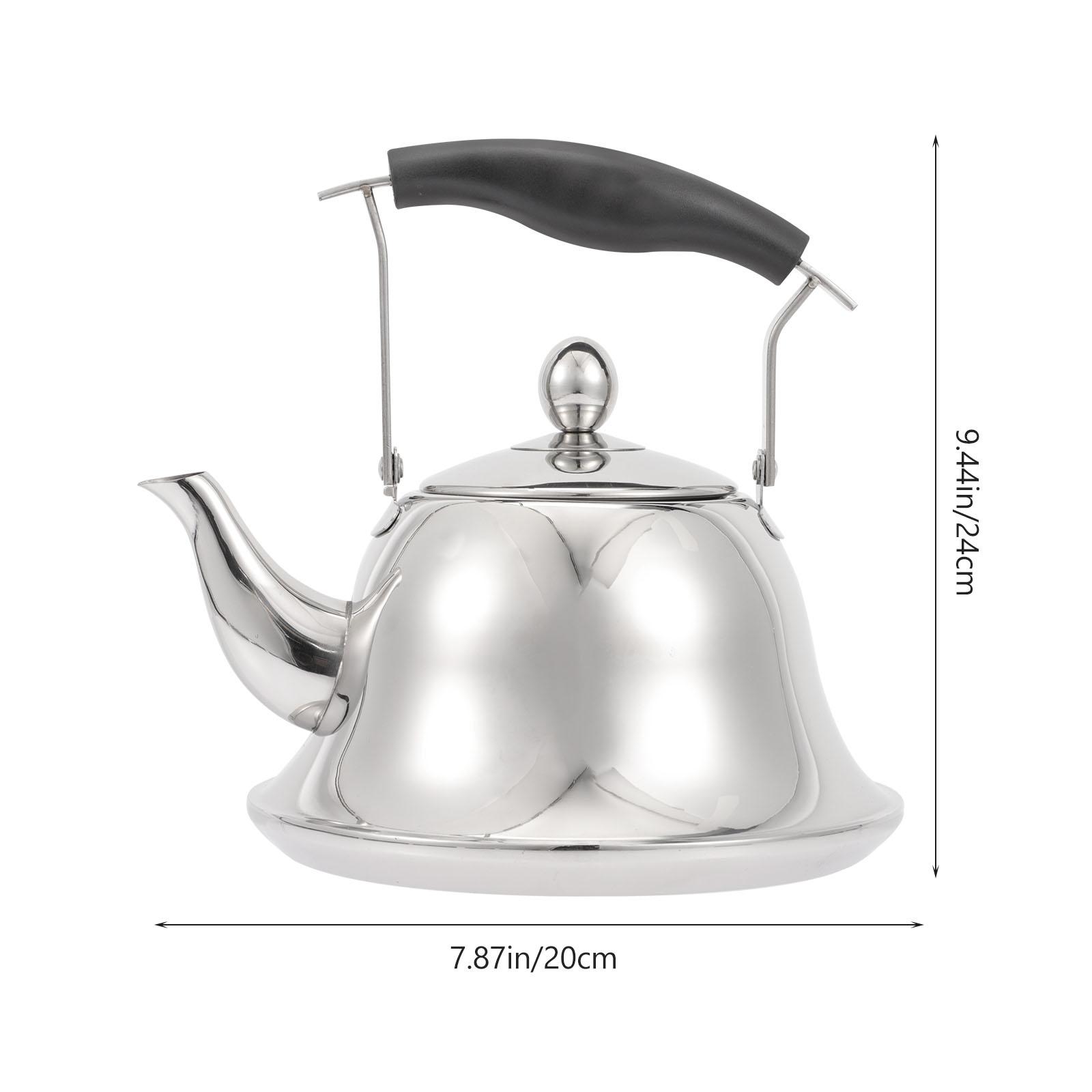 

1 шт. Чайник из нержавеющей стали со свистком, Чайник, Кипятить воду, Кофе, Овсянка, Суп, Горячий напиток, Быстрый нагрев, Кухонная посуда, Дом серебряный