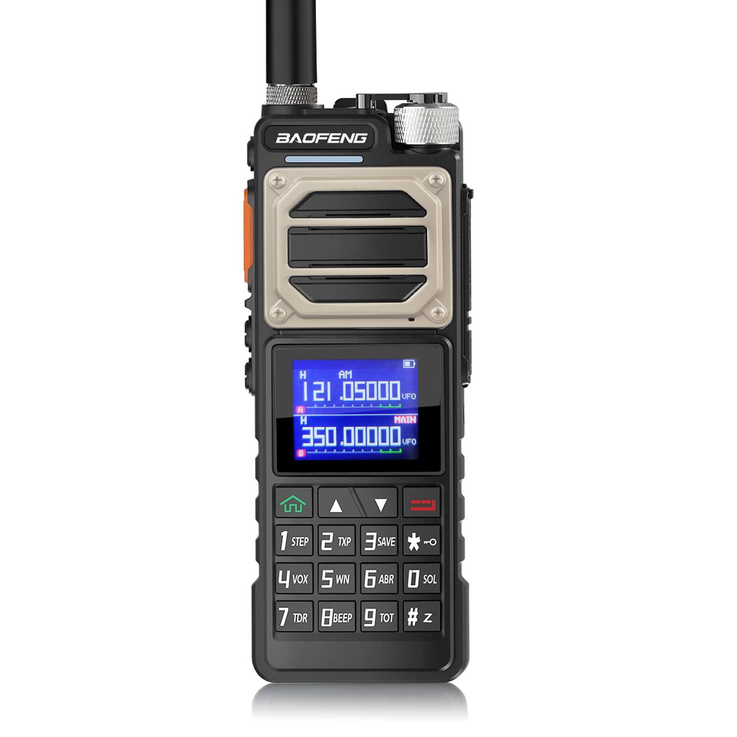 Baofeng Walkie Talkie UV-25 Luchtvaartband Ontvangst Multi-Band 10W VOX Scrambler Multi- FM Radio UV-25M m/5200mAh Type-C Batterij US Plug zwart
