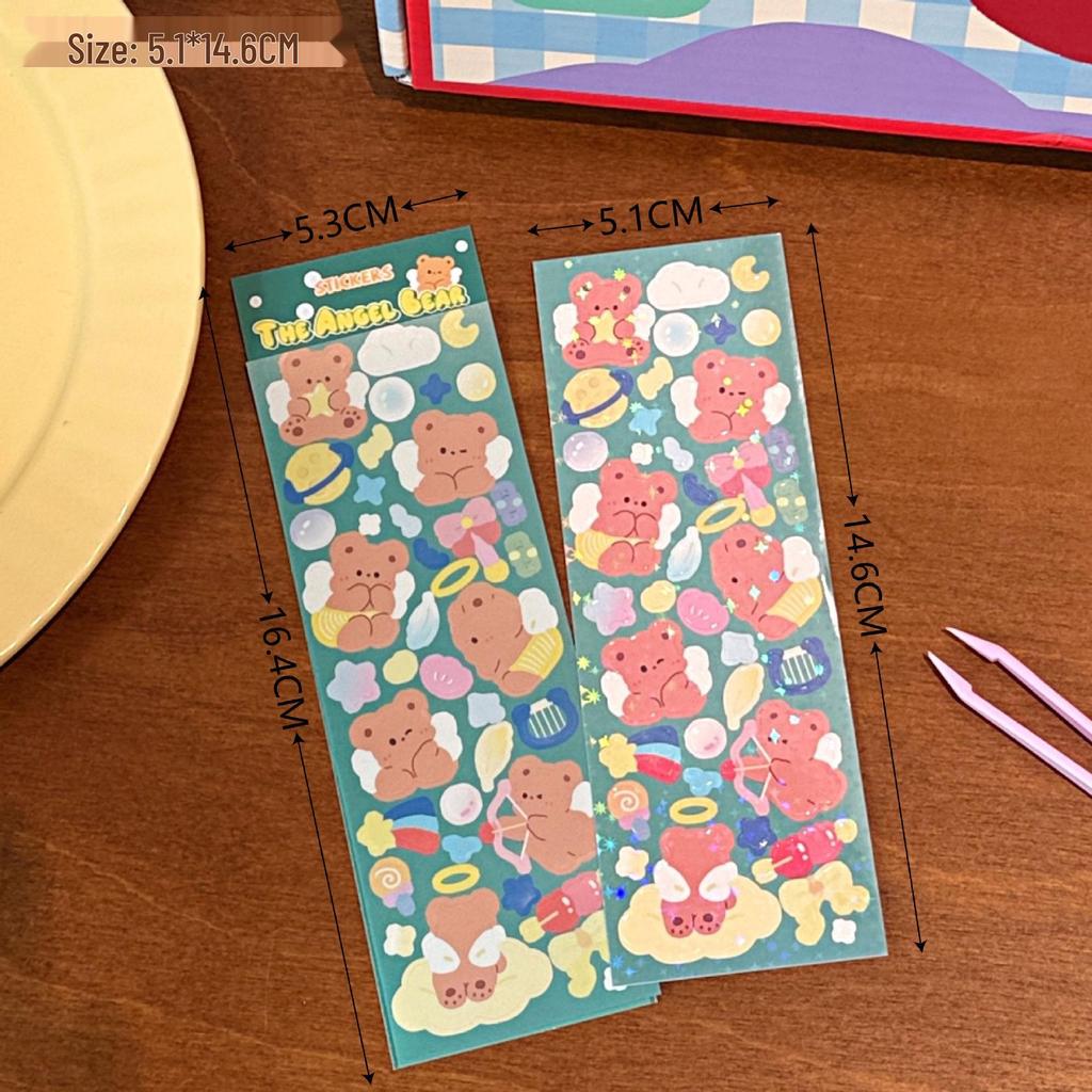 Tengyi Cute Cartoon Bear Stickers for DIY & Decorations