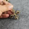 Copper Buddhism Dorje Cross Vajry Pestle Ornaments Home Decorations Accessories Brass Key Chains Pendants Desktop Decor Crafts