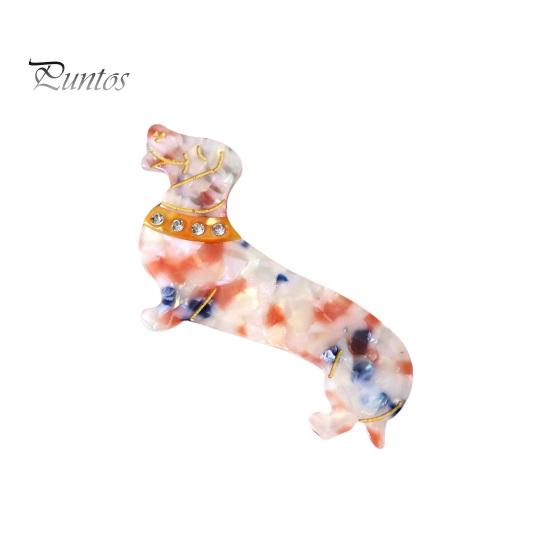 

Женская заколка для волос с челкой, дизайн в виде собаки таксы, заколка для волос с блестящими стразами, инкрустированная заколка для волос, аксессуары для волос F