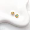 Dull Gold Cat's Eye Stone Spacer Beads with Imitation Jasper for DIY Bracelets and Necklaces