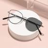 Fashion Design Photochromic Myopia Glasses Anti Blue Light Color Change Eyeglasses Fashionable Small Frame Near Sight Eyewear