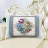 European Style Sofa Cushion Exquisite Jacquard Embroidered Pillow Detachable Washable Lace Zipper Jacket Household Waist Protection Square Backrest
