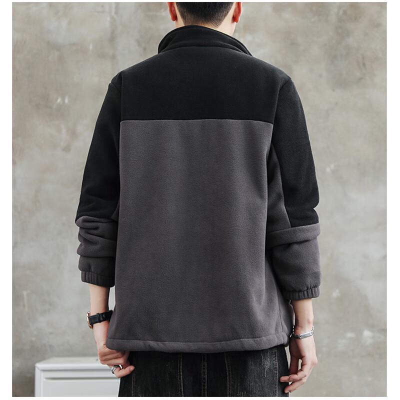 Pierre Cardin Men's Autumn/Winter Fleece-Lined Stand-Collar Jacket