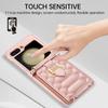 Z FLIP5 Small Diamond Color Matching Crossbody Phone Case with Card Holder.
