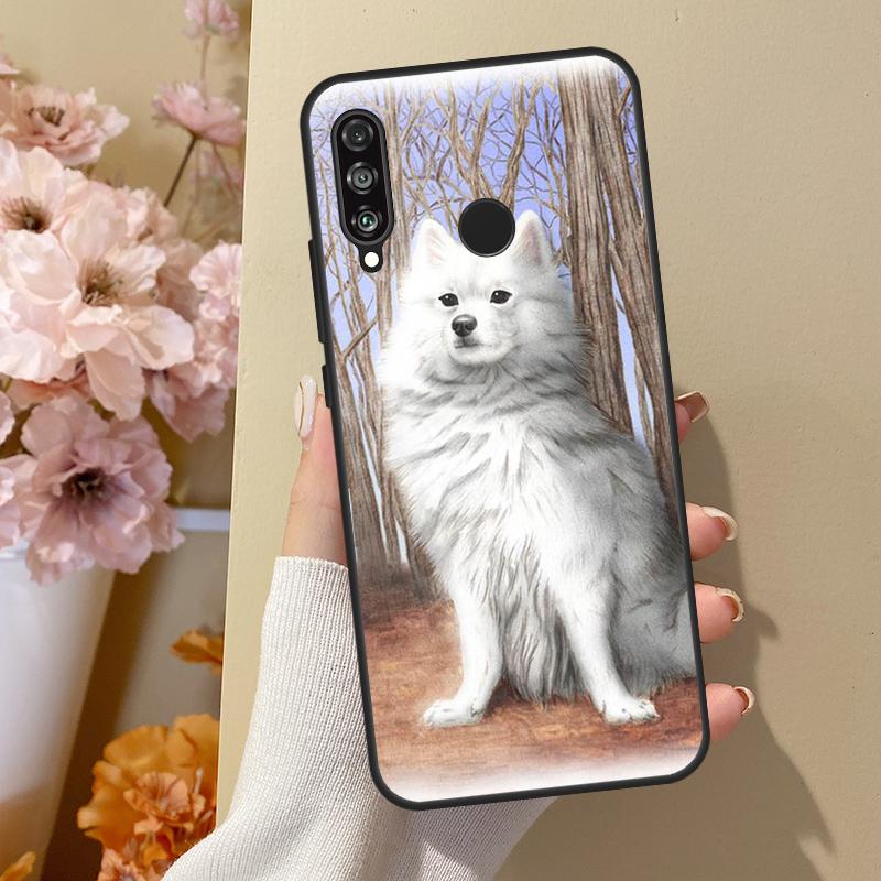 Japanese Spitz Dog For Huawei Nova 7i 8i 11i 12i 12s Y73 Y70 Y90 Y60 Y72 Y61 Y91 9 10 SE P30 Pro P40 Lite Case