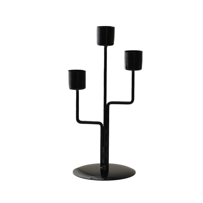 Iron Candlestick Holder Nordic Wedding Metal Candle Stand for Home Room Decor