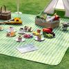 Classic Plaid Camping Mat Outdoor Use Family Water Repellent Picnic Mat Hiking Travel Foldable Storage Camping Pad Picnic Camp Supplies